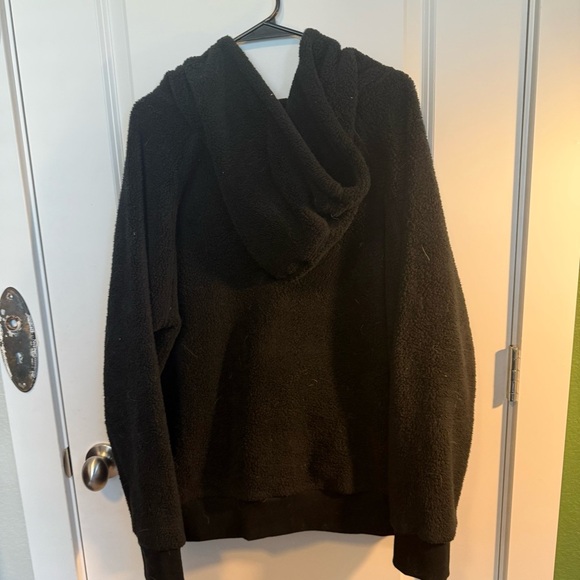 Volcom Black Sherpa Quarter Zip Hoodie Sweater - Picture 3 of 6